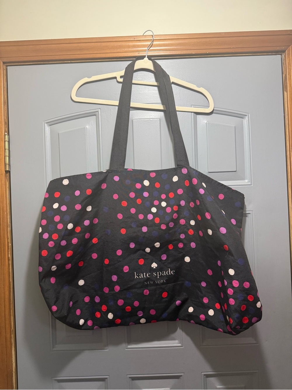 kate spade Black Polka Dot Tote Bag